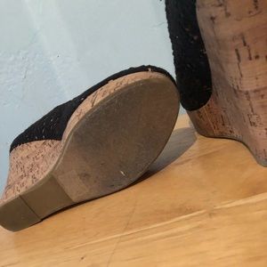 Black Lace Wedges